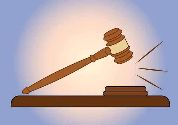 Giudice Hammer Colpisce Giustizia Diritto Nazionale — Vettoriale Stock
