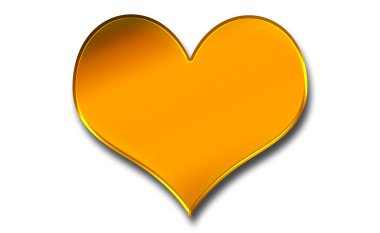 Valentine's gold heart with volume