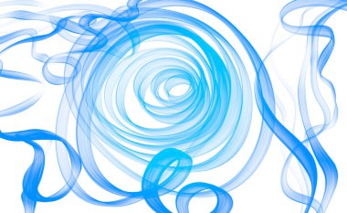 Transparent blue color smoke overlay on transparent background.