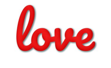Love title on transparent background.