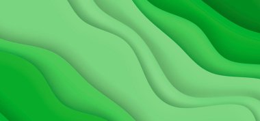 Background of wavy and overlapping green layers.