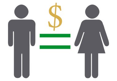 Beyaz arka planda dolar eşit ödeme planı.