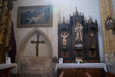 Interior of the gothic church of Villegas, Burgos, Spain.
