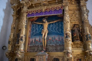 Interior of the gothic church of Villegas, Burgos, Spain.