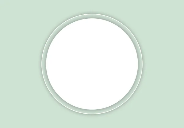 Λευκό Φόντο Κύκλο Επικαλύπτονται Ένα Ανοιχτό Πράσινο Φόντο — Φωτογραφία Αρχείου