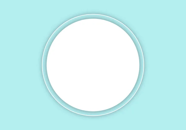 Λευκό Φόντο Κύκλο Επικαλύπτονται Ένα Γαλάζιο Φόντο — Φωτογραφία Αρχείου