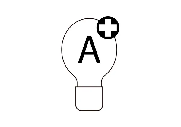 Icône Ampoule Noire Avec — Image vectorielle