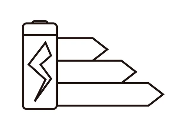 Batterie Symbol Mit Energieeffizienz Diagramm — Stockvektor