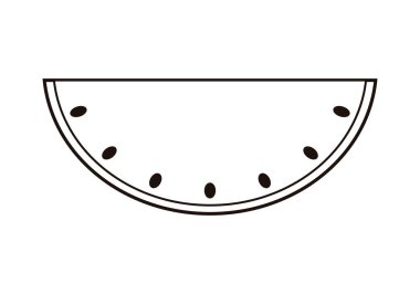 Beyaz arkaplanda karpuz simgesi.