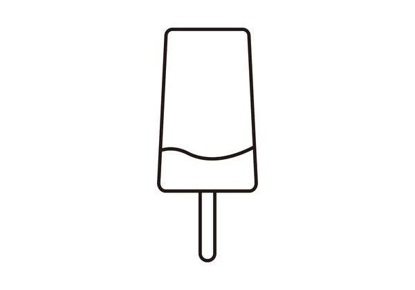 Icône Crème Glacée Sur Fond Blanc — Image vectorielle