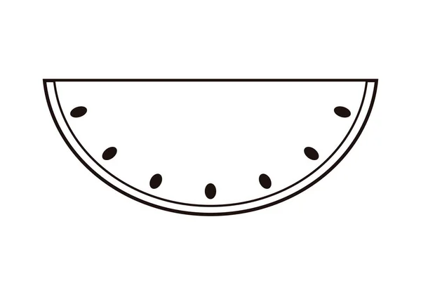 Icône Pastèque Sur Fond Blanc — Image vectorielle
