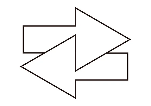 Icône Flèches Noires Trafic Sur Fond Blanc — Image vectorielle