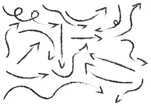 Feuille Icône Flèche Avec Trait Charbon — Image vectorielle