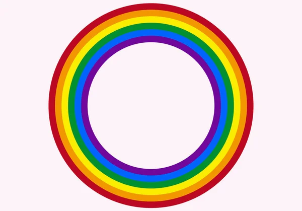 Kruh Příznakem Lgbtiq Bílém Pozadí — Stockový vektor