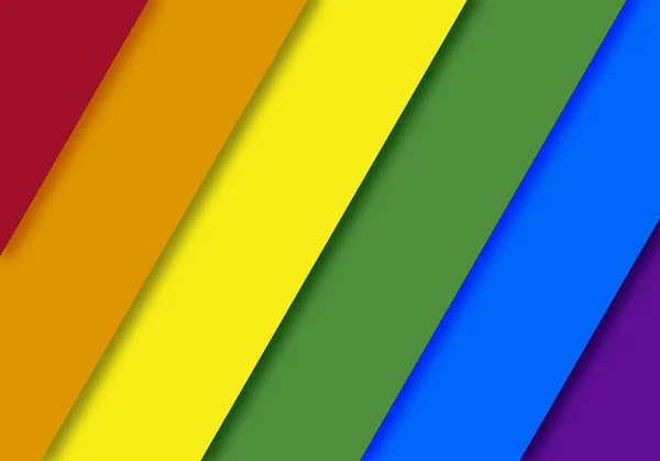 Диагональный Флаг Lgbtiq Тенью — стоковое фото