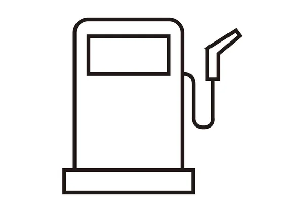Icône Pompe Carburant Noire Sur Fond Blanc — Image vectorielle
