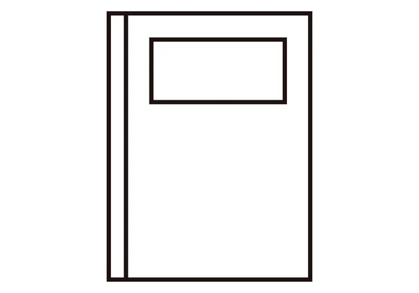 Carnet Icône Noire Sur Fond Blanc — Image vectorielle