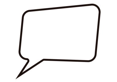 Beyaz arkaplanda boş konuşma balonu simgesi.