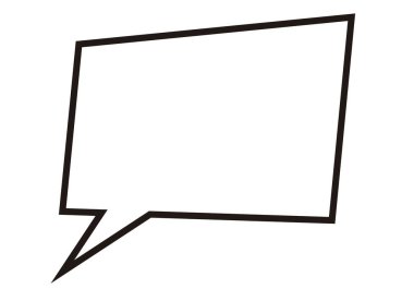 Beyaz arkaplanda boş konuşma balonu simgesi.