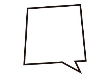 Beyaz arkaplanda boş konuşma balonu simgesi.