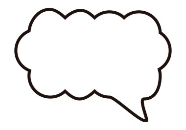 Beyaz arkaplanda siyah simge düşünüyorum.