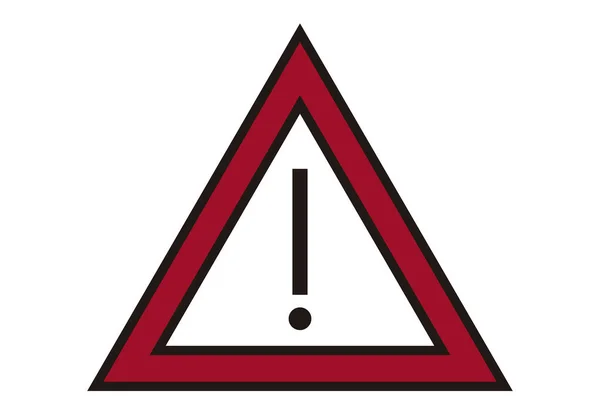 Hinweis Oder Warnschild Symbol Auf Weißem Hintergrund — Stockvektor