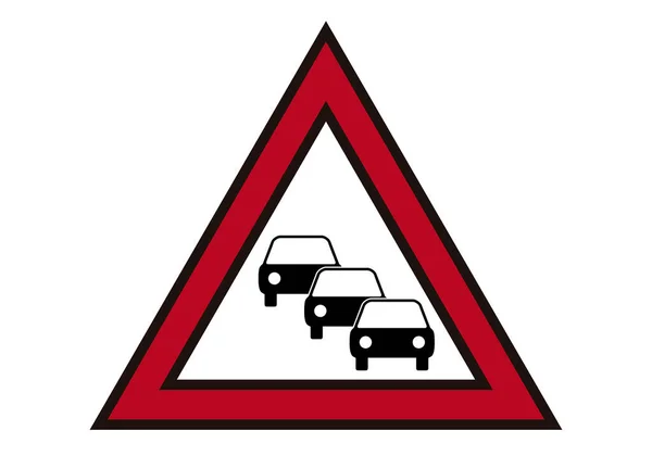 Panneau Signalisation Routière Sur Route — Image vectorielle