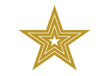 Beyaz arkaplanda sarı yıldız simgesi.