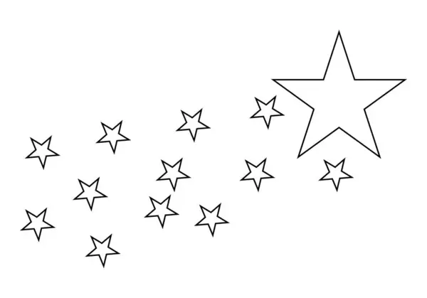 Icono Muchas Estrellas Sobre Fondo Blanco — Archivo Imágenes Vectoriales