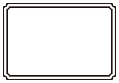 beyaz arkaplanda siyah çerçeve.