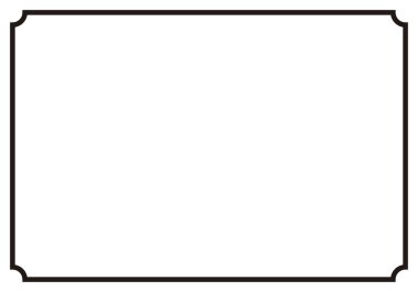 beyaz arkaplanda siyah çerçeve.