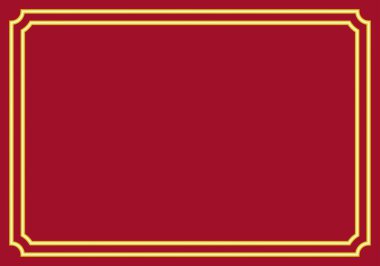 Altın çerçeveli kırmızı Noel arkaplanı.