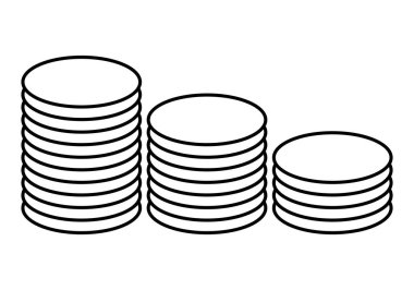 Ekonomik krizi temsil eden madeni para yığınıyla yapılan grafikler.