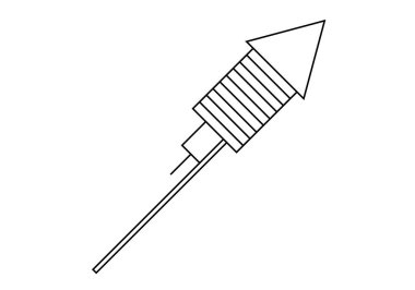 Beyaz arkaplanda havai fişek simgesi.