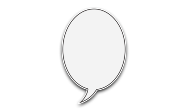 Şeffaf arkaplanda boş konuşma balonu simgesi.