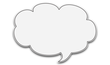 Şeffaf arkaplanda siyah boş konuşma balonu.