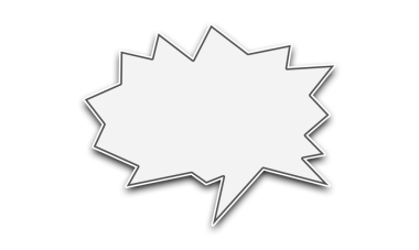 Şeffaf arkaplanda kızgın konuşma balonu.