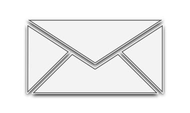 Şeffaf arkaplanda zarf veya harf simgesi.