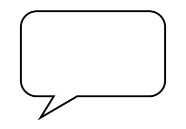 Boş bir konuşma balonunun siyah simgesi.