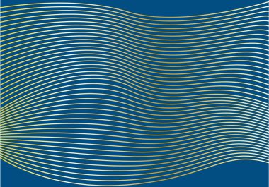 Mavi üzerine altın dalgalar arkaplanı.