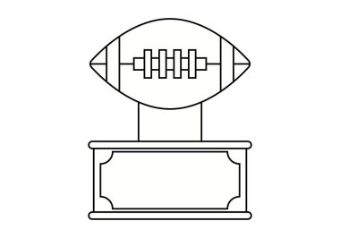 Amerikan futbolu şeklinde bir ödül..