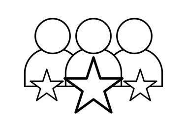 İşteki en iyi grubun siyah simgesi.