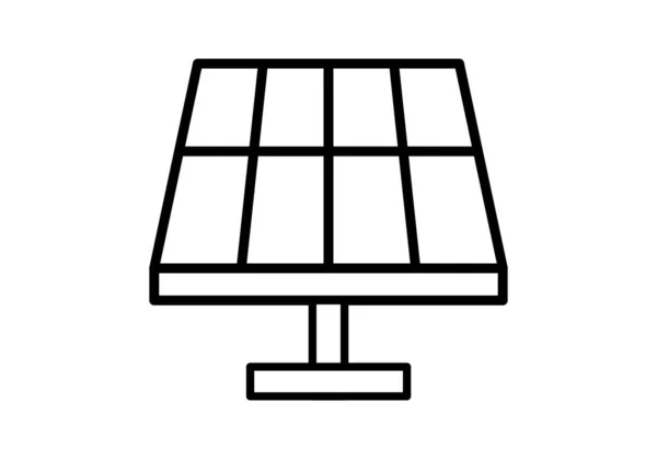 Svart Ikon Solcellepaneler Hvit Bakgrunn – stockvektor