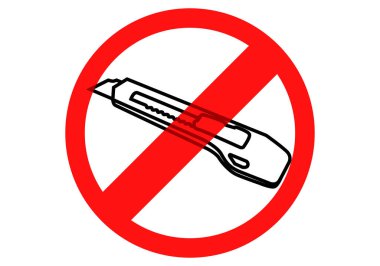 Keskin nesneleri ya da kesicileri yasaklamayı imzala.