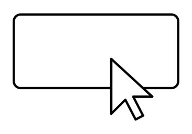 pc işaretçili boş düğme simgesi.