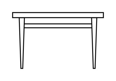 Beyaz arkaplanda masa siyahı simgesi.