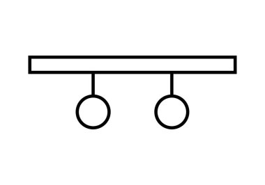 Çamaşır makinesi siyah simgesi.