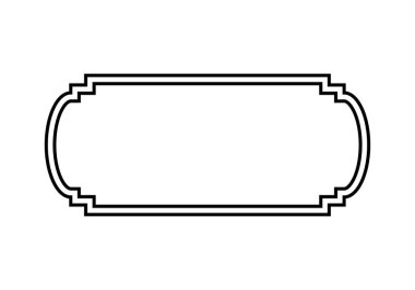 Bir poster için şık bir çerçevenin siyah simgesi.