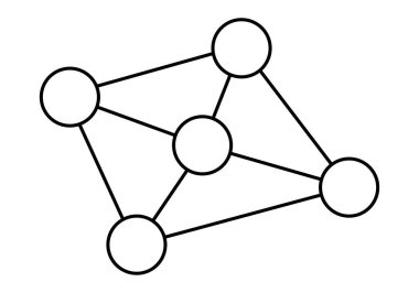 Beyaz arkaplanda siyah kişi ağ simgesi.