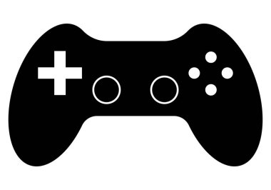 Video oyunu konsolu denetimi siyah simgesi.